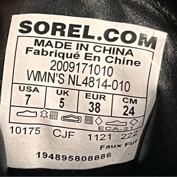 NEW Sorel Brex Heel Cozy Lace Block Heel Waterproof Bootie size 7 - Picture 9 of 10